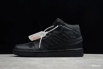 AIR DB6078-001 QUILTED MID 1 BLACK JORDAN 0828
